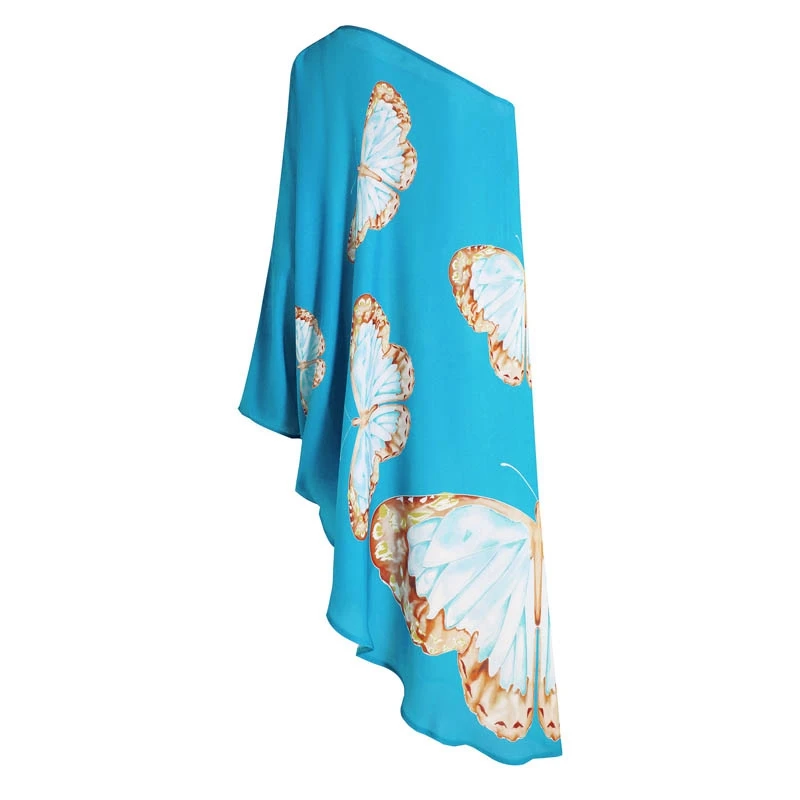 Асимметричное платье макси на одно плечо Потрясающее Вечернее Платье Бабочка