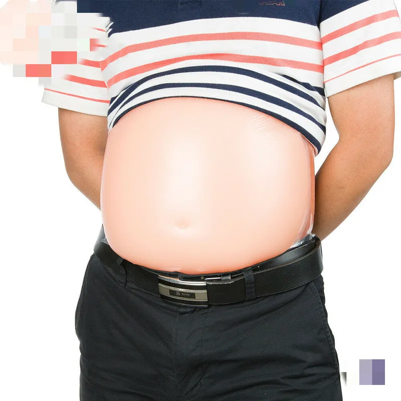 Soft Silicone Belly Prothesis Man's Big Beer Belly Prop Size L 1800g  Men Bodysuit  Belly Fat Belly Body Shaper