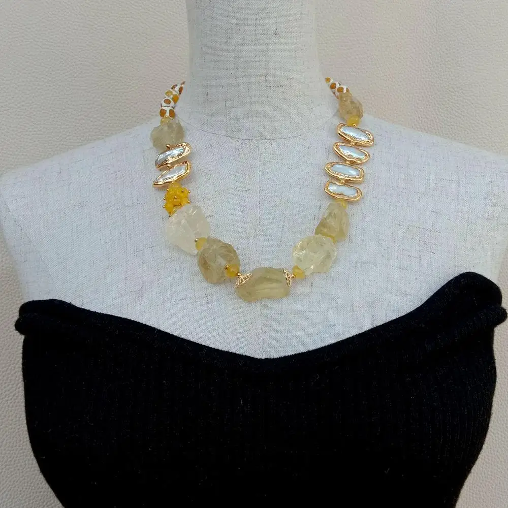 Женское колье-чокер Y · YING ожерелье из естественного лимонного кварца