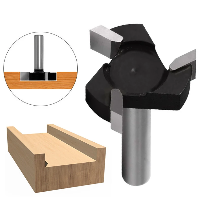 

1 Pc 1/2" Inch Surfacing Router Bit Shank Cutting Woodworking Tool for Wood Cove Box Bit Woodworking Endmill Miiling Cutter