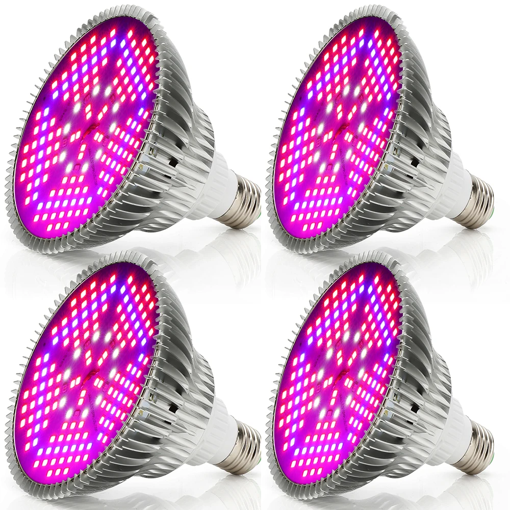

XRYL CN RU DE 4PCS 2PCS Full Spectrum 100W High PPFD 150LEDs Led Grow Bulb For Indoor Plant Seeding Hydroponic Tent Growbox