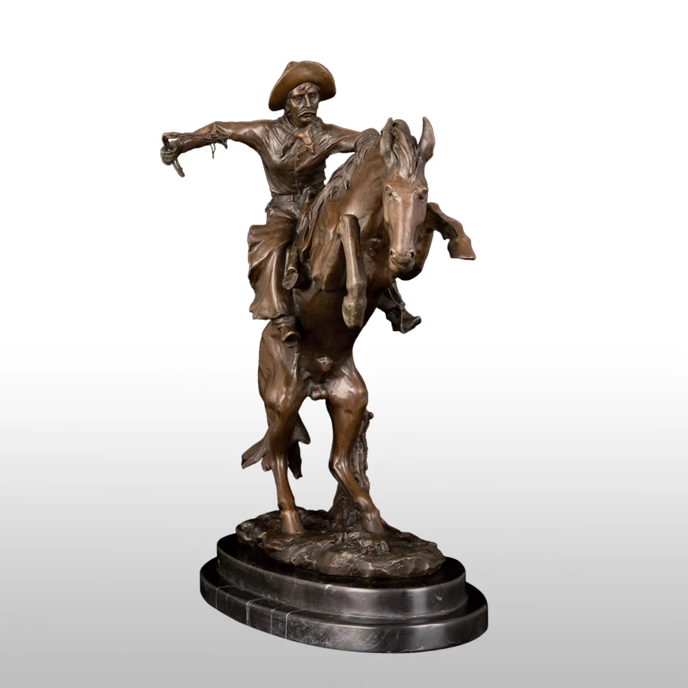 Знаменитая Бронзовая статуя ATLIE "The Broncho Buster" от Фредерика Ремингтона, бронзовая скульптура и статуэтка классического искусства