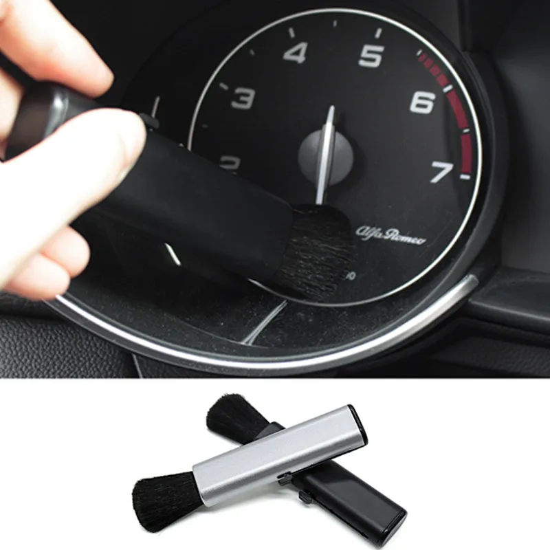 

TAJIAN Car Retractable Cleaning Detailing Brush Air Outlet Cleaning Brush Telescopic Keyboard Handle Small Brush For All Cars