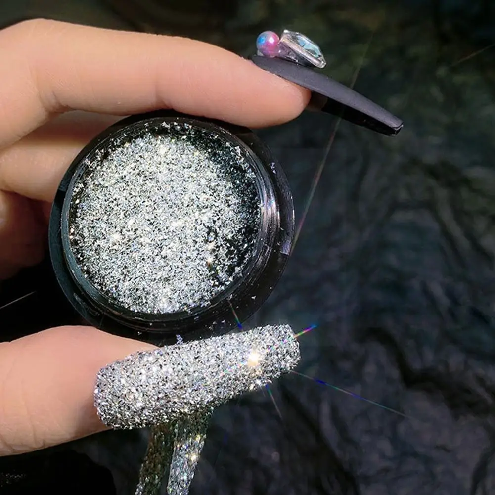 

1pcs Nail Crystal Diamond Powder Nail Broken Diamond Shiny Decoration Glitter Pigment Manicures Dust Crushed Powder J7O2