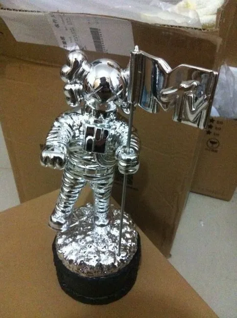 moon man MTV Award Trophy Replica Statue Moonman Prop HIGH QUALITY SILVER PLATED 1.1kg