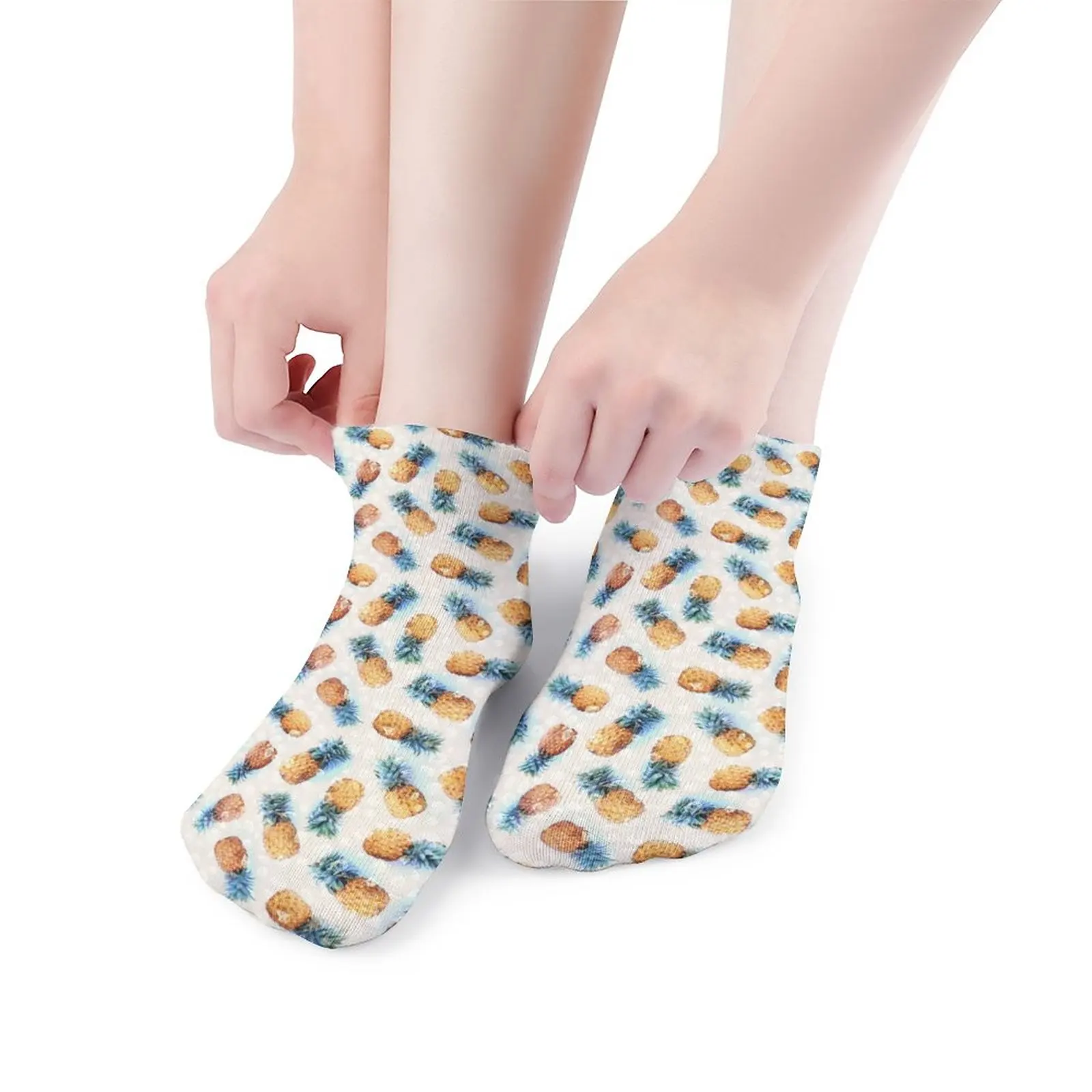 

Pineapple Socks Pattern Breathable Socks Anti Slip Hiking Childrens Large Chemical Fiber Socks