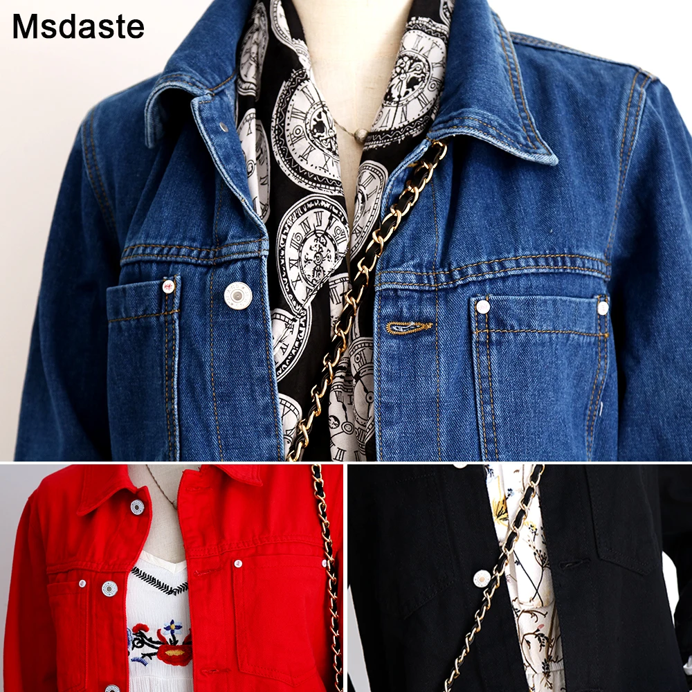 Женская джинсовая куртка 2020 женские длинные джинсовые куртки пальто красного