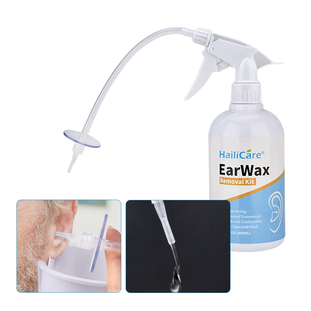 

500mL Ear Cleaning Irrigation Kit Ear Wax Removal Tool Water Washing Syringe Squeeze Bulb Ear Cleaner For Adults Kids Earwax