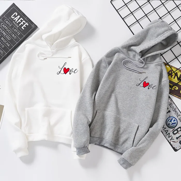 

Woman Hoodies Sweet Girl's Hoodies Woman Autumn Winter Long Sleeve Hooded Sweatshirt Fleece