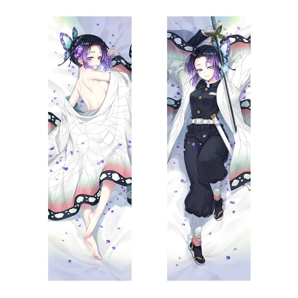 Аниме Демон Истребительница Kimetsu без Yaiba кохау Shinobu Dakimakura обниматься Чехол камадо