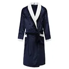 Свободный зимний халат, мужской Халат-кимоно, сексуальное платье для отдыха, пижама с подкладкой, теплый мягкий халат, Новая удобная повседневная домашняя одежда