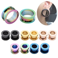 fashion ear expanders gifts new wedding party steel gauges plugs double flared piercing flesh tunnel plugs stretchers earring