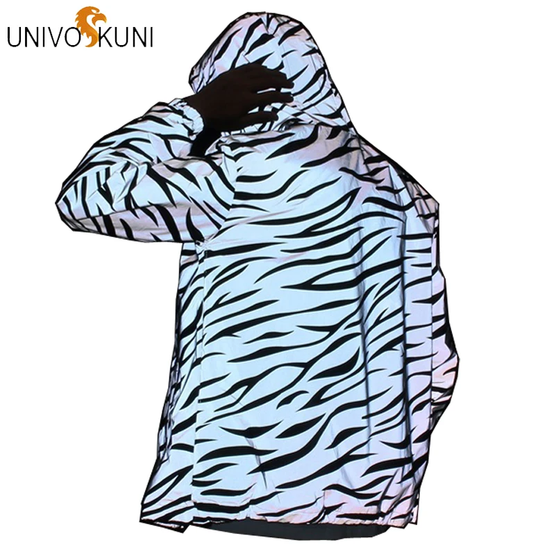 UNIVOS KUNI 2019 Мужская куртка Повседневная ветровка в стиле хип-хоп светоотражающая 3м