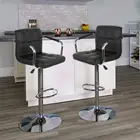 Комплект из 2 предметов барные стулья барный стул Кухня кожаный поворотный барный завтрак регулируемый газовый подъемник для дома современные европейские HWC