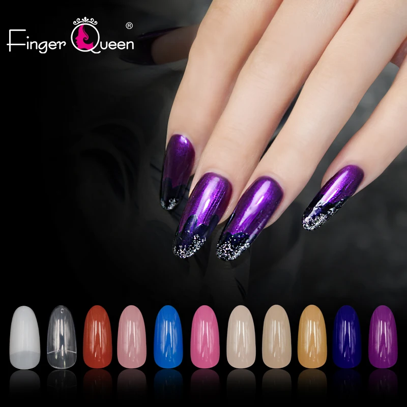 Накладные ногти Fingerquee 100 шт./коркоркор. 12 цветов короткий дизайн накладные полное