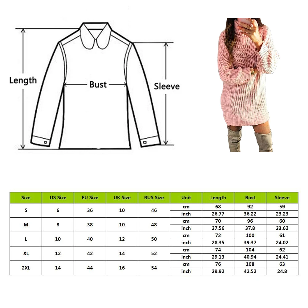 HEFLASHOR 2019 Knitted Sweater Dress Women Solid Autumn Turtleneck Pullover Casual Long Sleeve Jumpers Ropa Mujer Vestidos | Женская