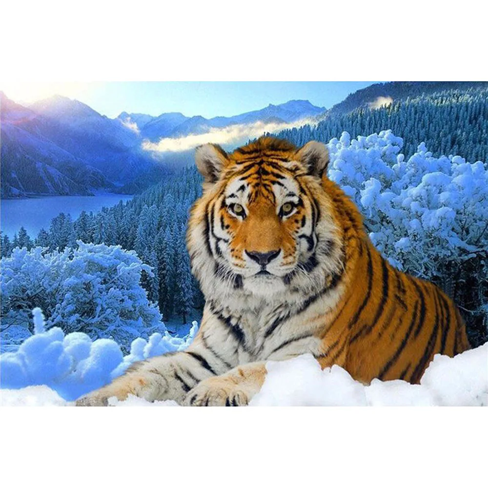 

5D Diy Diamond Painting Accessories Animals Landscape Tiger Full Drill Diamond Embroidery Mosaic Cross Stitch Kits Home Decor