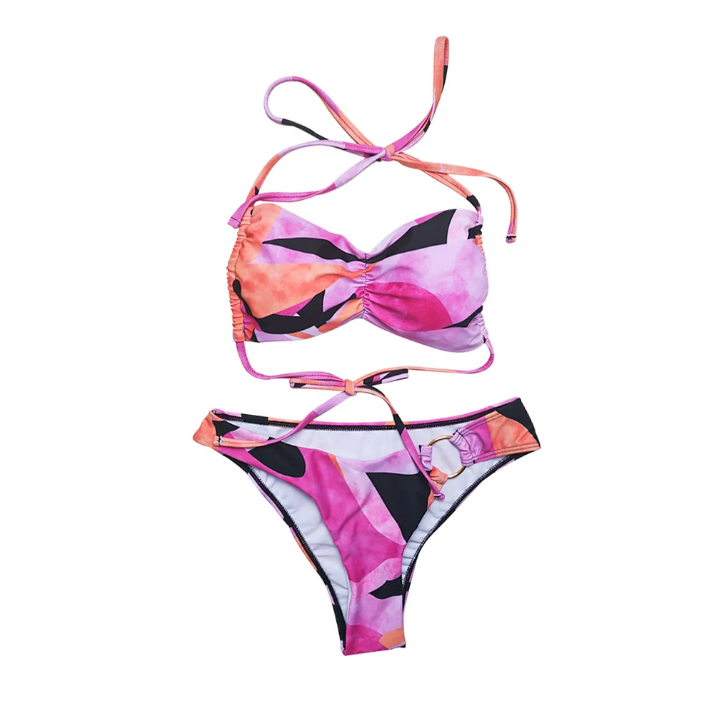 

Geometric Print Bikini 2021 Sexy Swimwear Women Swimsuit Female Two Pieces Bikini Set Bather Bathing Suit Summer Beach Wear Swim