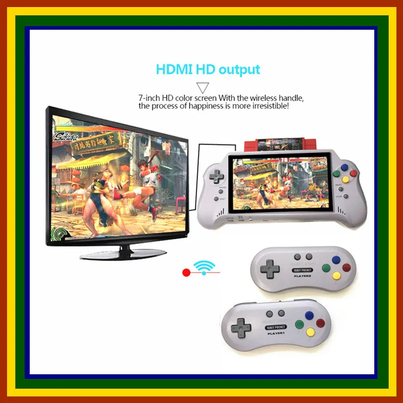 16BIT HDMI ULTRA SNES POCKET RETROAD 5PLUS видео игровая консоль портативный игровой плеер 7 дюймов большой винт 2,4G беспроводные контроллеры