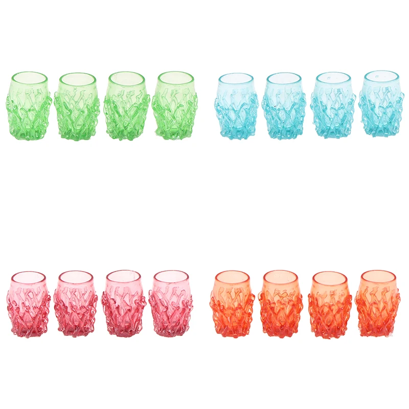 

4pcs/set 1:12 Dollhouse Miniature Mini Resin Cup Water Cup Furniture Accessories