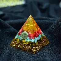 orgone pyramid energy generator recruit wealth yellow red crystal crystal transport feng shui goods of furniture orgonite