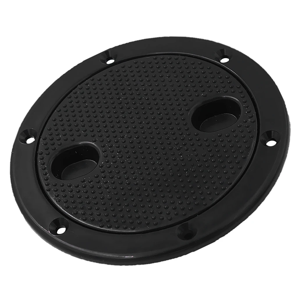 

6in Round Plastic Boat RV Deck Plate With O- Marine Inspection Hatch