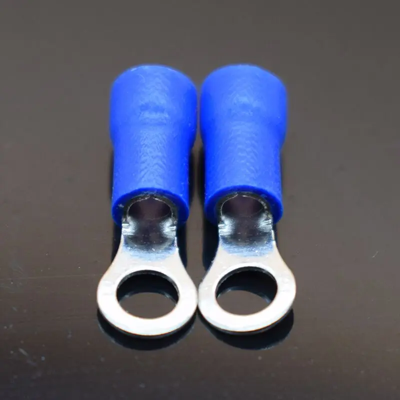 RV2-4 Blue Ring Insulated Wire Connector Electrical Crimp Terminal Cable for 1.5-2.5mm2 100PCS/Pack RV2.5-4 RV | Обустройство дома