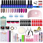 Allnewelook ногтей набор УФ светодиодный светильник Сушилка с 24126 шт набор гель-лаков для ногтей с ультрафиолетовой лампой акриловый Фрезер для ногтей cо шлифовальными комплект