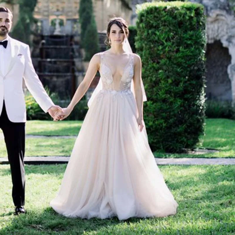 SoDgine богемное свадебное платье трапециевидной формы сексуальное кружевное с