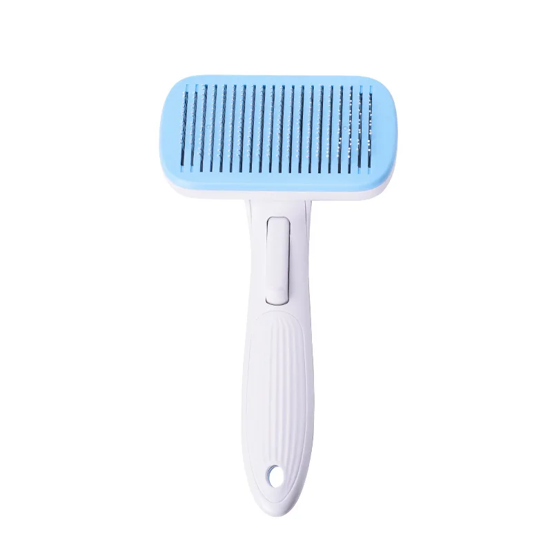 

Plastic Portable Dog Comb Stainless Steel Needle Wavy Grooming Dog Comb Long Hair Cepillo Para Perro Cleaning Supplies EI50GS