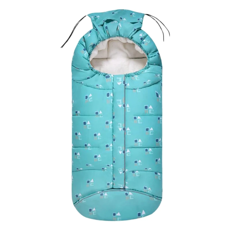 

Stroller Footmuff Cover Windproof Warm Sleeping Bag Coral Fleece Lined Sleepsack 54DF