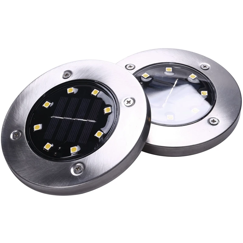 저렴한 10 개 태양열 전원 지상 조명 8 Led 야외 정원 풍경 통로 태양열 매립 바닥 조명 지하 램프