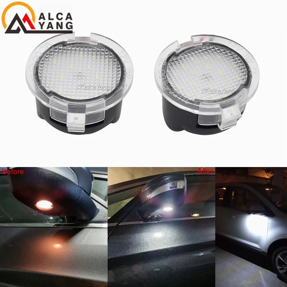 

LED Under Side Mirror Puddle Light For Ford Fusion S-Max Edge Explorer Mustang Mondeo Expedition Raptor Taurus F150 Flex Everest