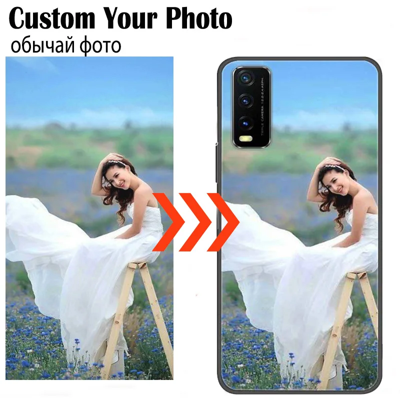 Customized Glass Case For Vivo Y20 V2029 V2027 Y20S Y11S Y12S Soft Silicone Cover V2026 V2028 DIY Photo Name Pictures Funda Eeui images - 6