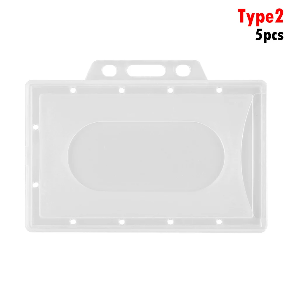 type2-5pcs 5 шт. прозрачный рабочий держатель для карт Защитная крышка ID Бизнес чехол закрытый Oyster пропуск карточки для бейджиков рукав офисные принадлежности - Цвет: type2-5pcs