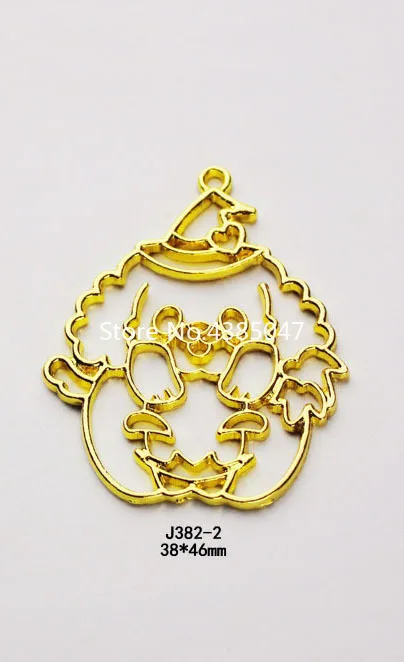 5 шт./лот металлическая оправа с изображением единорога и двойным котом подвесная