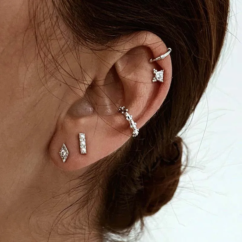 Серьги-клипсы для женщин золотые серебряные Заполненные Круглые циркониевые