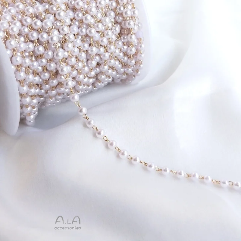 1 Meter/Set из 14 каратного золота с никогда не увядает кулон искусственного жемчуга на