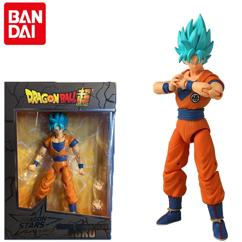 Фигурка Драконий жемчуг BANDAI супер звезды дракона сайян голубая Гоку ПВХ фигурка