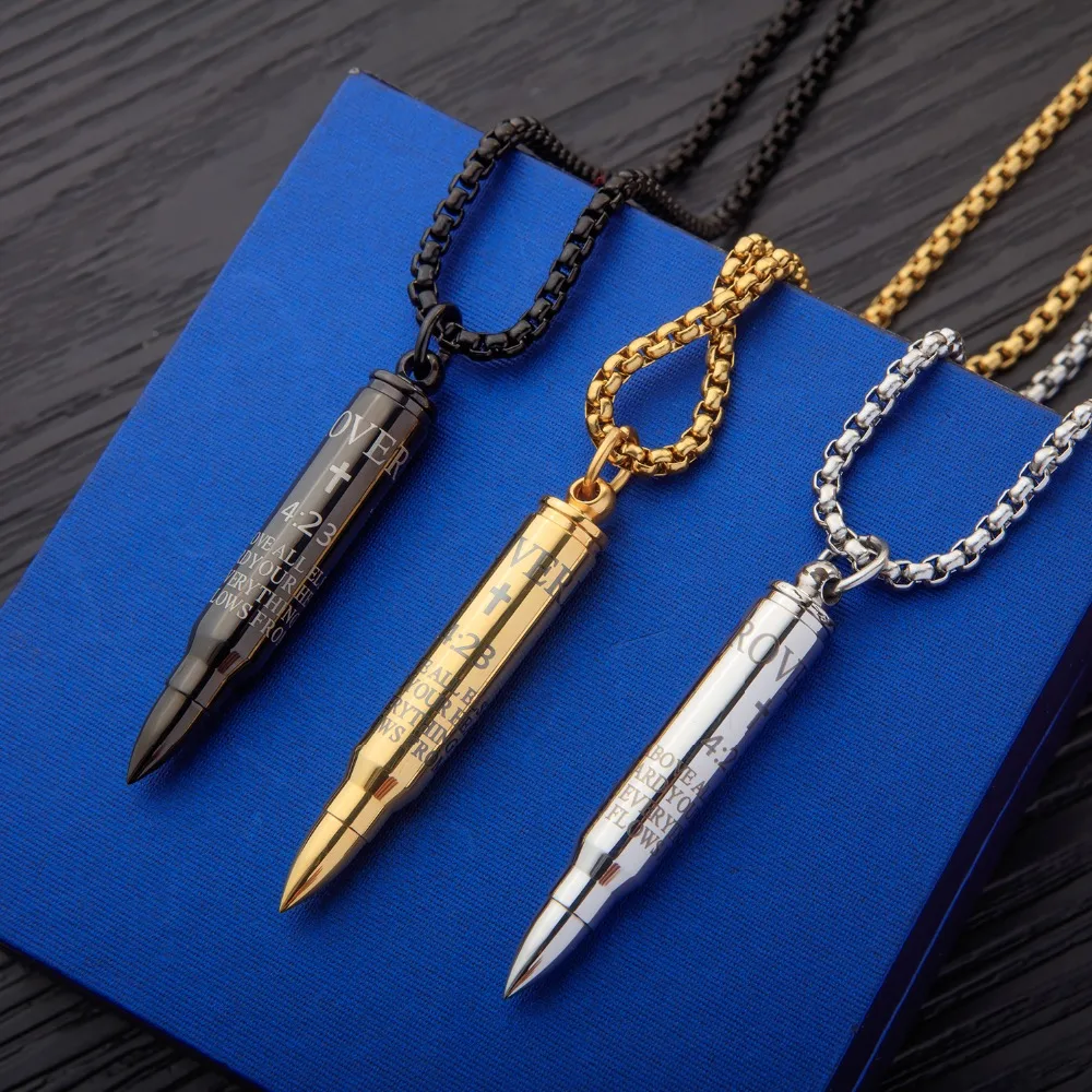 Мужская цепочка из нержавеющей стали в стиле панк|Ожерелья с подвеской| |