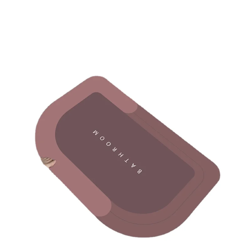 

Нескользящий абсорбирующий коврик для ванной, Быстросохнущий напольный коврик из диатомовой грязи, влагопоглощающий дверной напольный ко...