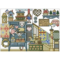country places counted cross stitch 11ct 14ct 18ct diy wholesale chinese cross stitch kits embroidery needlework sets