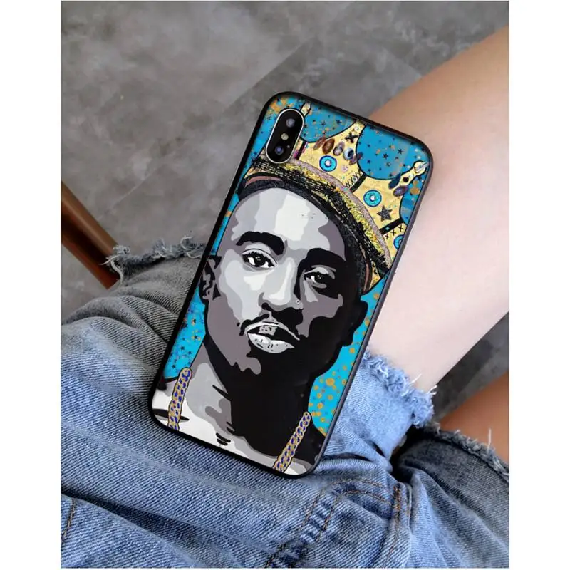 Силиконовый чехол Babaite Rapper 2pac Tupac для iPhone 11 pro XS MAX 8 7 6 6S Plus X 5 5S SE XR SE2020 | Мобильные