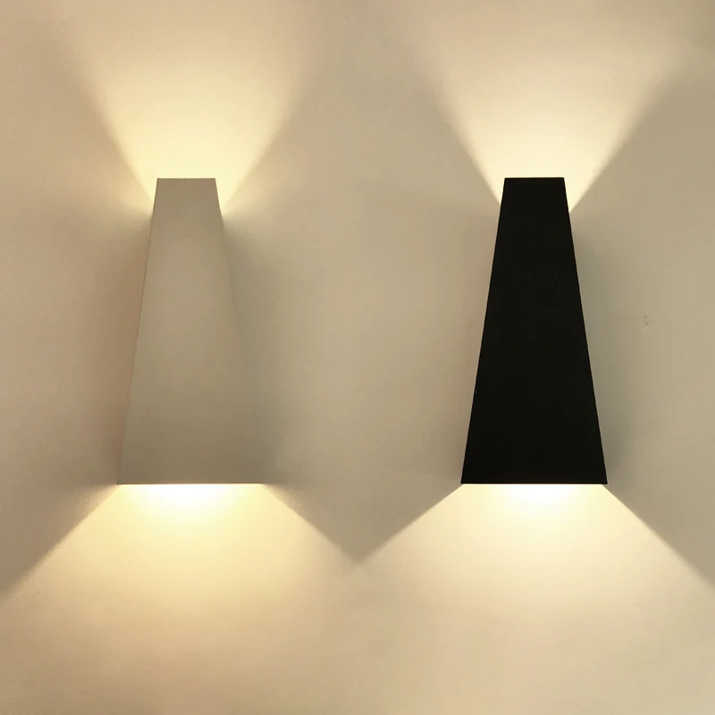 Lámpara LED de pared moderna para exteriores, accesorio de decoración impermeable de doble cabezal para dormitorio, vestíbulo, salón, luz blanca cálida, 10W, AC220V