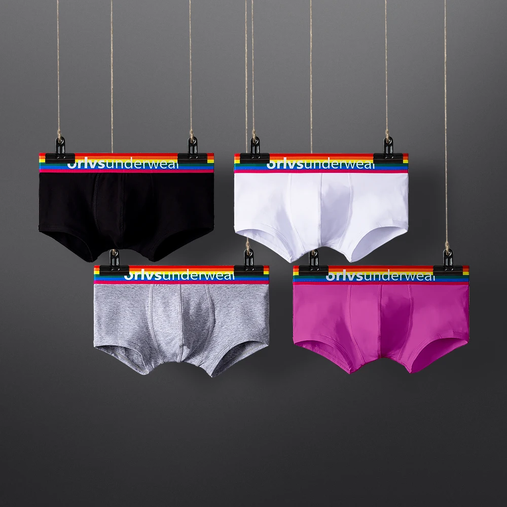 

4 PCS/LOT Brand Men Underwear Men Boxer Cotton Male Pants Cueca Tanga Hombre Comfortable Underpants Quick Dry Men's Shorts