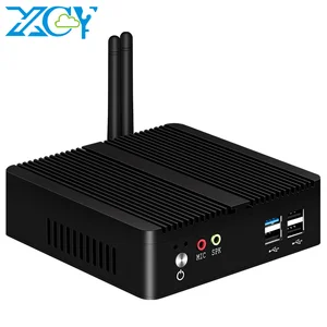 xcy fanless mini pc intel celeron j1900 quad cores 8gb ram 128gb ssd 300m wifi gigabit lan htpc support windows 10 linux free global shipping