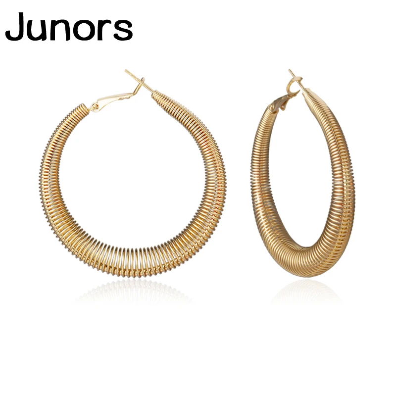 Золотые круглые серьги забавные для женщин винтажные преувеличенные Висячие