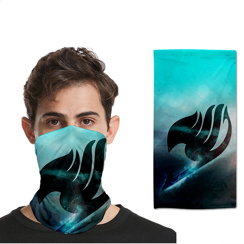 Аниме мультфильм сказочный хвост печать 3D бесшовная маска для лица головной убор