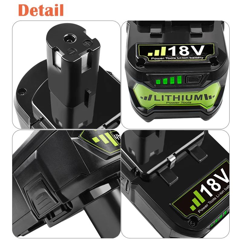 6 0 Ач 18 в сменная батарея для Ryobi В литиевая P108 P102 P103 P104 P105 P109 + беспроводной
