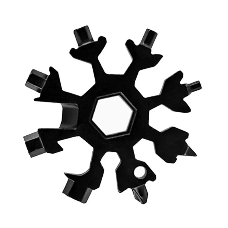 18-in-1 Snowflake Multi Pocket Tool Stainless Steel Wrench spanner hex wrench multifunction Camping outdoor products | Инструменты